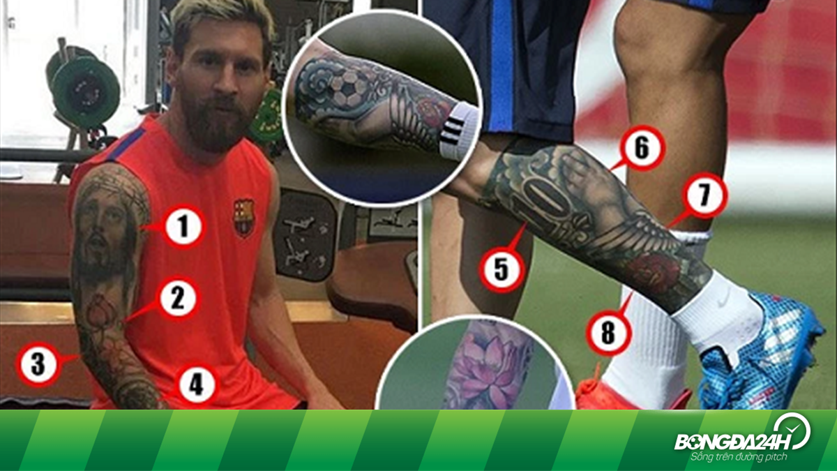 Giải mã trọn bộ hình xăm trên cơ thể Lionel Messi