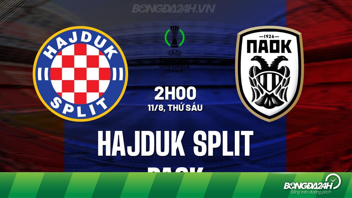 Hajduk Split vs PAOK (10/08/2023) UEFA Europa Conference League