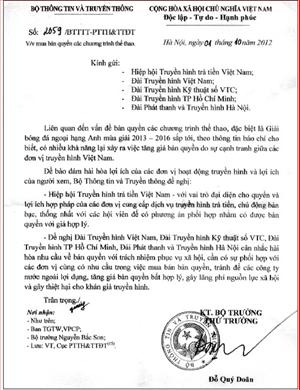 Bộ Thông tin & Truyền thông đề nghị các nhà đài phối hợp mua BQTH NH Anh