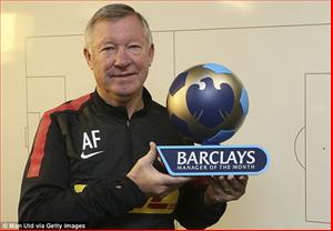 Sir Alex Ferguson đánh dấu cột mốc 26 bằng danh hiệu HLV xuất sắc nhất Premier League tháng 10