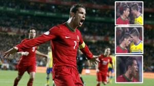 Ronaldo tấn công rồi chế nhạo hậu vệ Thụy Điển