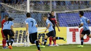 Jordan 0-5 Uruguay: Nhà cựu VĐTG đặt vé tới Brazil