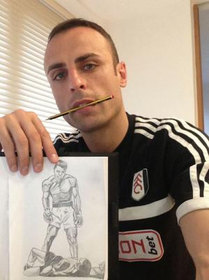 Berbatov trổ tài hội họa như dân chuyên nghiệp