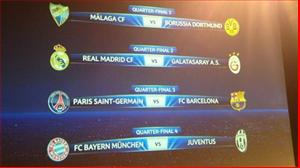 Bốc thăm tứ kết Champions League: Real dễ thở, Barca hơi cau may và đại chiến Bayern - Juventus