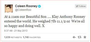 Rooney lần thứ hai đón tin đại hỷ