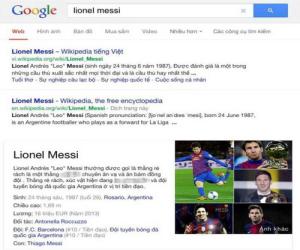 Google Việt Nam xúc phạm Lionel Messi