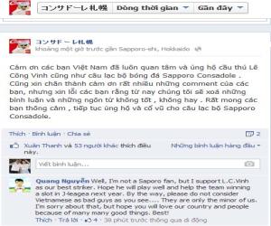 CLB Nhật của Công Vinh phát sợ fan VN