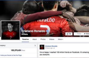 Ronaldo thiết lập kỷ lục trên Facebook