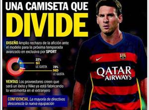 Người hâm mộ Barca phản đối kịch liệt mẫu áo đấu dành cho mùa giải 2015/2016