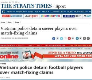 Vụ cầu thủ Đồng Nai bán độ rình rang trên báo nước ngoài