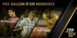 Công bố top 3 tranh QBV FIFA 2015: Nóng bỏng ngôi… á quân