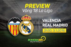 Valencia vs Real Madrid (2h30, 4/1): Sa lầy ở Mestalla?