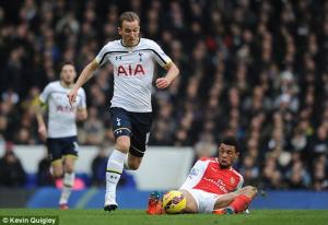 Video bàn thắng: Tottenham 2-1 Arsenal (Vòng 24 Premier League 2014/2015)