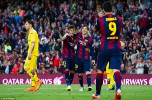 Barcelona 6-0 Getafe: Tam tấu M-S-N tưng bừng đánh tennis và vượt qua cột mốc 100