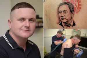 Một fan cuồng xăm hình chủ tịch đội bóng mình hâm mộ lên cơ thể