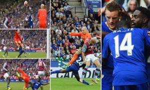 Video clip bàn thắng: Leicester 3-2 Aston Villa (Vòng 5 Ngoại hạng Anh 2015/16)