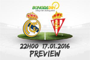 Real Madrid vs Sporting Gijon (22h ngày 17/1): Vùi dập Gijon, chọc tức Barca