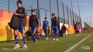 Buổi tập của U23 Việt Nam trước đại chiến với U23 Australia
