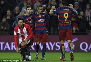 Video clip bàn thắng: Barcelona 6-0 Bilbao (Vòng 20 La Liga 2015/2016)