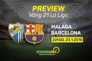 Malaga vs Barcelona (22h00, 23/1): Không được chủ quan