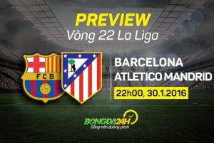 Barcelona vs Atletico Madrid (22h ngày 30/1): Kinh điển của sự ảo tưởng