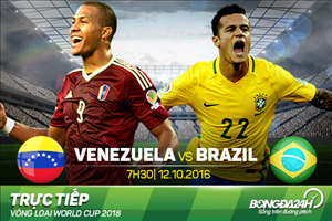 Venezuela 0-2 Brazil: Selecao chính thức soán ngôi đầu của Uruguay