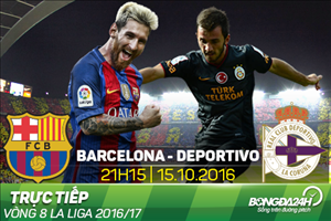 LINK XEM trực tiếp Barca vs Deportivo 21h15 ngày 15/10