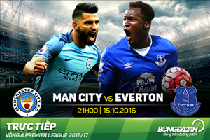 LINK XEM trực tiếp Man City vs Everton 21h00 ngày 15/10