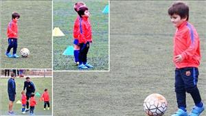 Chỉ lộ ảnh tập, con trai Messi đã lập tức gây sốt