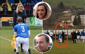 Ngỡ ngàng cầu thủ quỳ gối… cầu hôn trọng tài