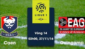 Nhận định Caen vs Guingamp 02h00 ngày 27/11 (Ligue 1 2016/17)