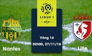 Nhận định Nantes vs Lille 02h00 ngày 27/11 (Ligue 1 2016/17)