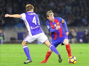 Tổng hợp: Sociedad 1-1 Barca (Vòng 13 La Liga 2016/17)
