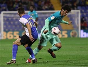 Tổng hợp: Hercules 1-1 Barca (Cúp Nhà vua TBN 2016/17)