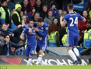 Tổng hợp: Chelsea 3-0 Bournemouth (Vòng 18 NHA 2016/17)