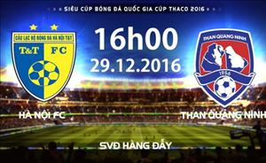 Nhận định Hà Nội vs Quảng Ninh 16h00 ngày 29/12 (Siêu cúp quốc gia 2016)