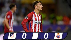 Atletico Madrid 0-0 Espanyol: Hòa thất vọng, lỡ thời cơ
