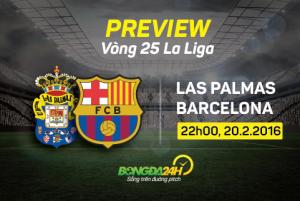 Las Palmas vs Barcelona (22h00, 20/2): Chạy đà trước đại chiến