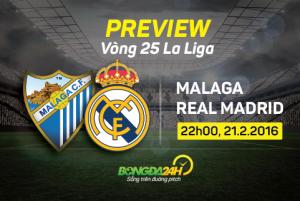 Malaga vs Real Madrid (22h ngày 21/2): Hụt bước tại La Rosaleda?