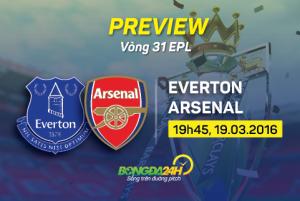 Everton vs Arsenal (19h45 ngày 19/3): Chiến đấu vì top 4
