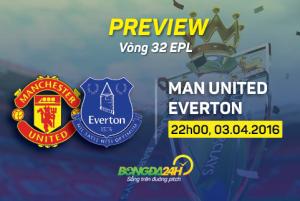 M.U vs Everton (22h ngày 3/4): Đánh sập Old Trafford