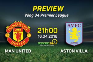M.U vs Aston Villa (21h ngày 16/4): Ba điểm chưa bao giờ dễ dàng như thế