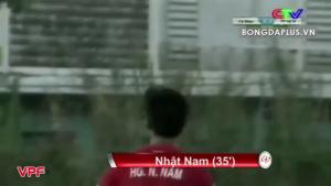 Cầu thủ hạng nhất Việt Nam ghi bàn và ăn mừng như ngôi sao Ronaldo