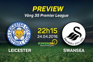 Leicester vs Swansea, (22h15 ngày 24/4): Không Vardy, không vấn đề