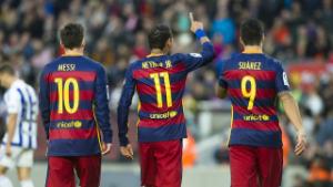 Tam tấu MSN bị đồng đội lùa như vịt ở buổi tập của Barca