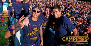 CLB Barcelona diễu hành tưng bừng mừng chức vô địch La Liga 2015/2016