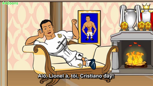 Ronaldo gọi điện troll đại kình địch Messi trước chung kết cúp C1