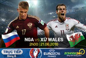 LINK XEM trực tiếp trận đấu Nga vs Wales 02h00 ngày 21/6