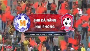 Video clip bàn thắng: SHB Đà Nẵng 2-0 Hải Phòng (Vòng 13 V-League 2016)