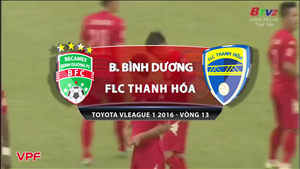 Video clip bàn thắng: Bình Dương 0-3 Thanh Hóa (Vòng 13 V-League 2016)